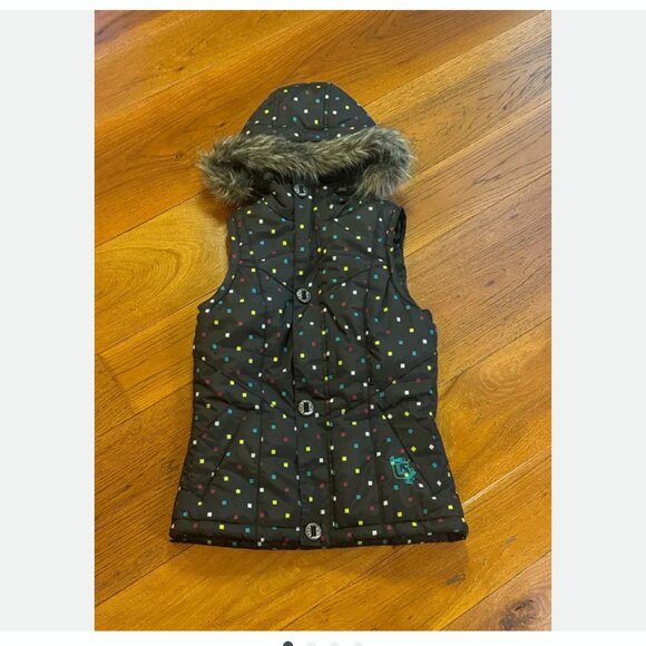 Burton Dry Ride Full Zip Hooded puffer vest size xs - Picture 1 of 5